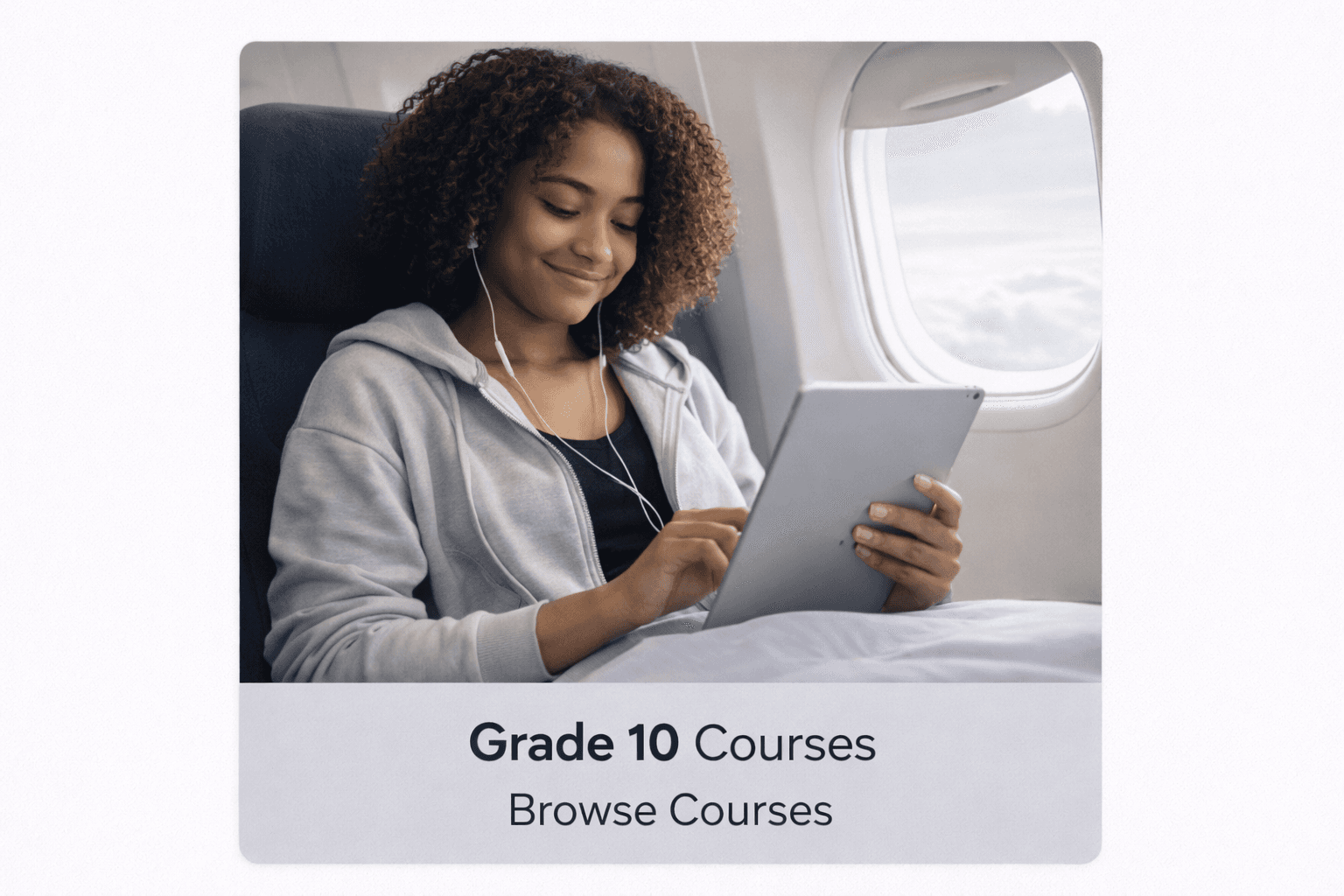 Grade 10 students studying online