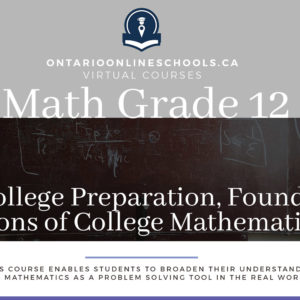 Grade 12, College Preparation, Foundations of College Mathematics