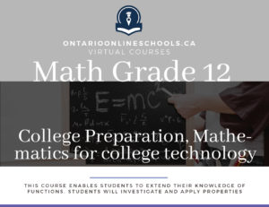 Grade 12, College Preparation, Mathematics for College Technology