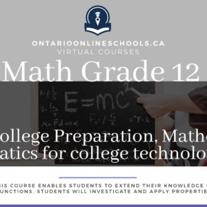 Grade 12, College Preparation, Mathematics for College Technology