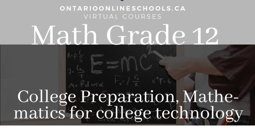 Grade 12, College Preparation, Mathematics for College Technology