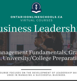 Business Leadership: Management Fundamentals, Grade 12, University/College Preparation