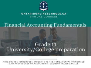 Financial Accounting Fundamentals, Grade 11, University/College Preparation
