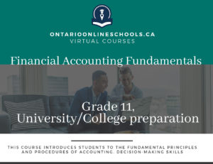 Financial Accounting Fundamentals, Grade 11, University/College Preparation