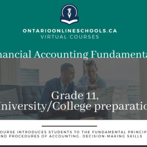 Financial Accounting Fundamentals, Grade 11, University/College Preparation