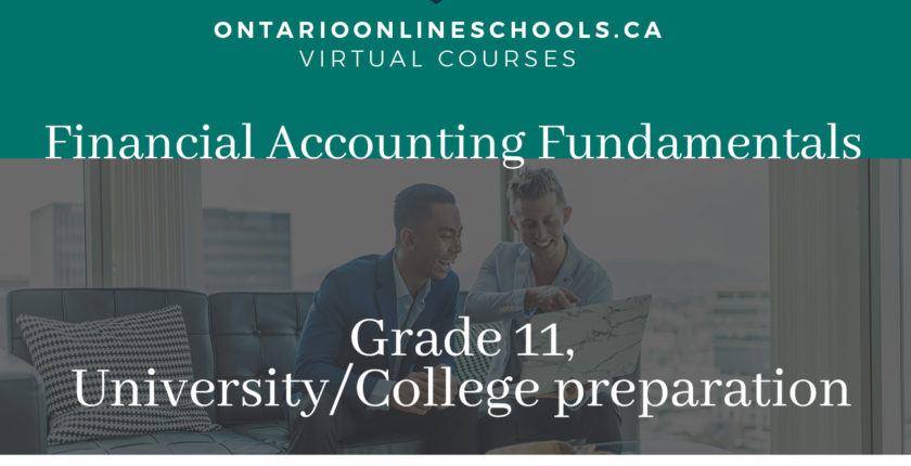Financial Accounting Fundamentals, Grade 11, University/College Preparation