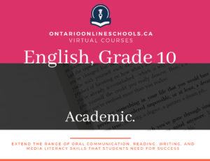 Grade 10, English. Academic, ENG2D