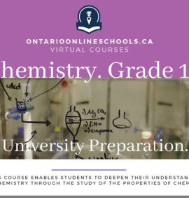 Grade 11, Science. Chemistry. University Preparation, SCH3U