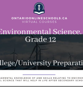 Grade 11, Science. Environmental Science. University/College Preparation, SVN3M