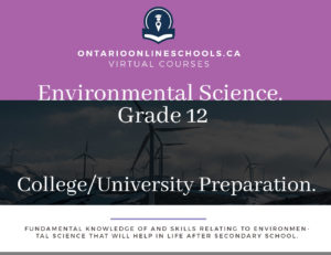 Grade 11, Science. Environmental Science. University/College Preparation, SVN3M