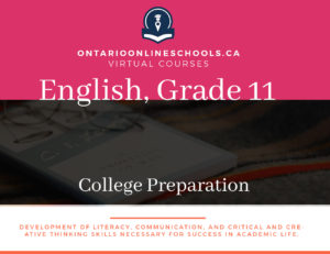 Grade 11, English. College Preparation, ENG3C