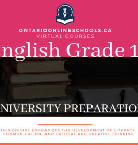 Grade 11, English. University Preparation, ENG3U