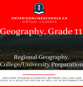 Grade 11, Canadian and World Issues. Regional Geography. University/College Preparation, CGB3M