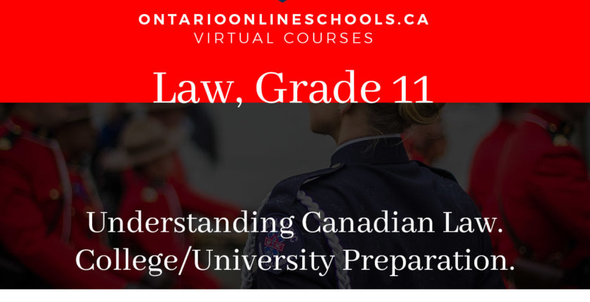 Grade 11, Canadian and World Issues. Understanding Canadian Law. University/College Preparation, CLU3M
