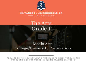 Grade 11, The Arts. Media Arts. University/College Preparation, ASM3M
