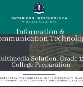 Information and Communication Technology: Multimedia Solutions . Grade 12, College Preparation BTX4C