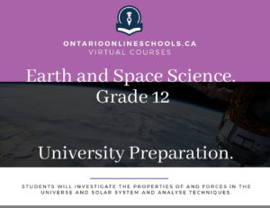 Grade 12, Science. Earth and Space Science. University Preparation, SES4U