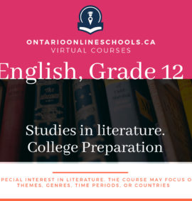 Grade 12, English. Studies in Literature. University Preparation, ETS4U