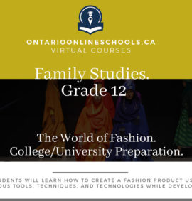 Grade 12, Social Studies and the Humanities. The World of Fashion. University/College Preparation, HNB4M
