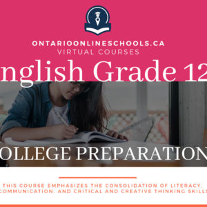 English, Grade 12 College Preparation Course